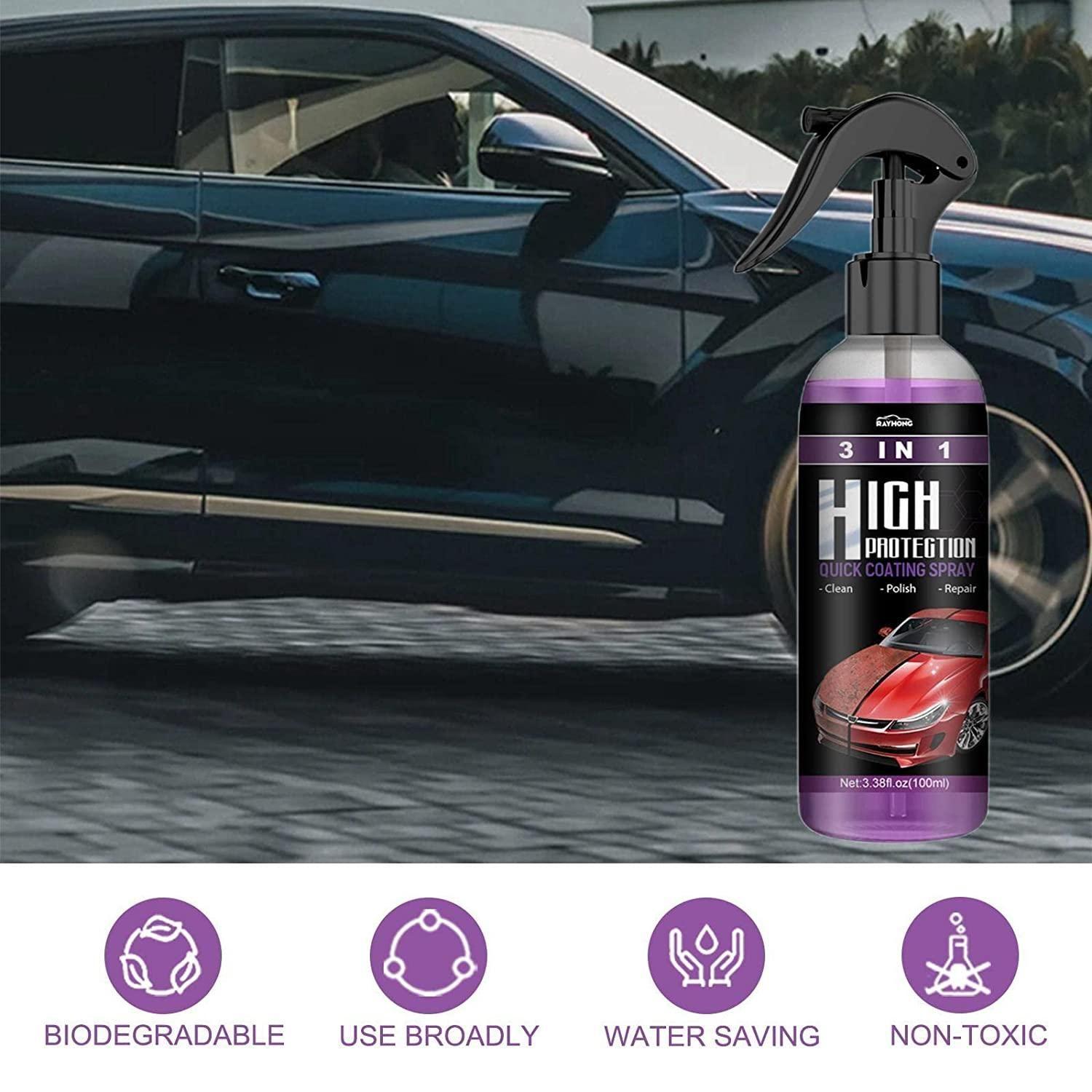 Showroom Shine Hydrophobic Nano Coating & Scratch Repair Spray (2-Pack) for Car and Bikes