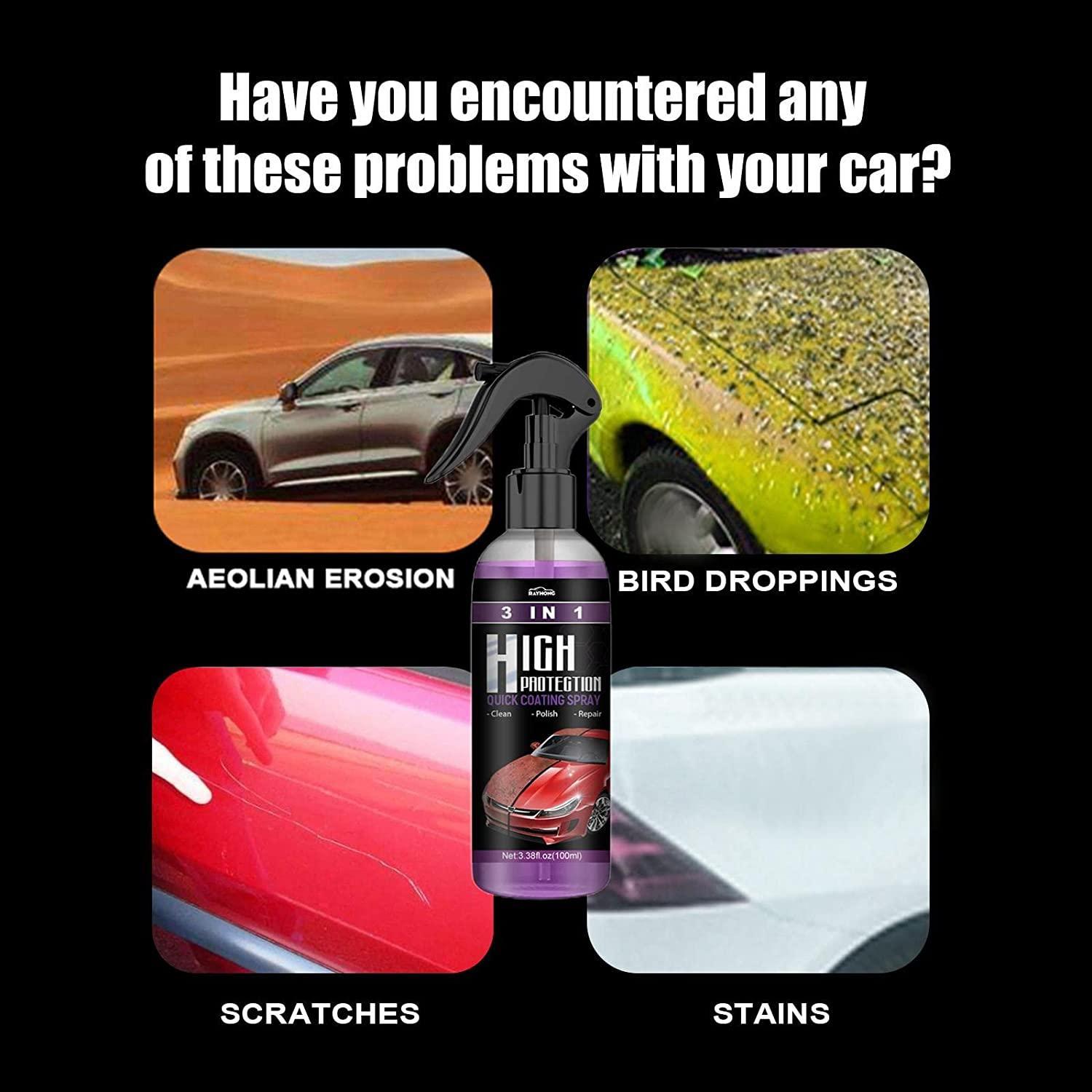 Showroom Shine Hydrophobic Nano Coating & Scratch Repair Spray (2-Pack) for Car and Bikes