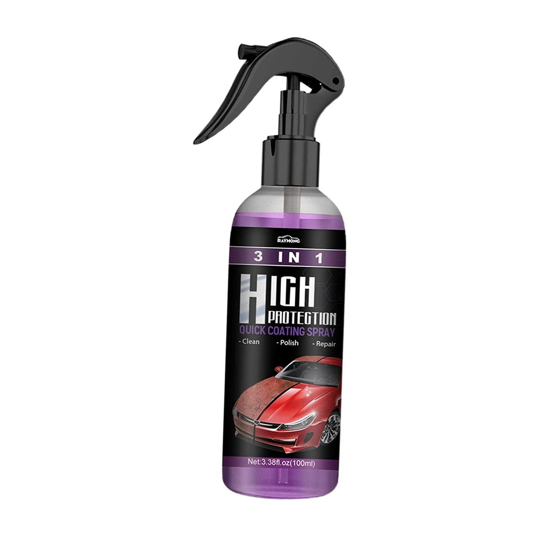 Showroom Shine Hydrophobic Nano Coating & Scratch Repair Spray (2-Pack) for Car and Bikes