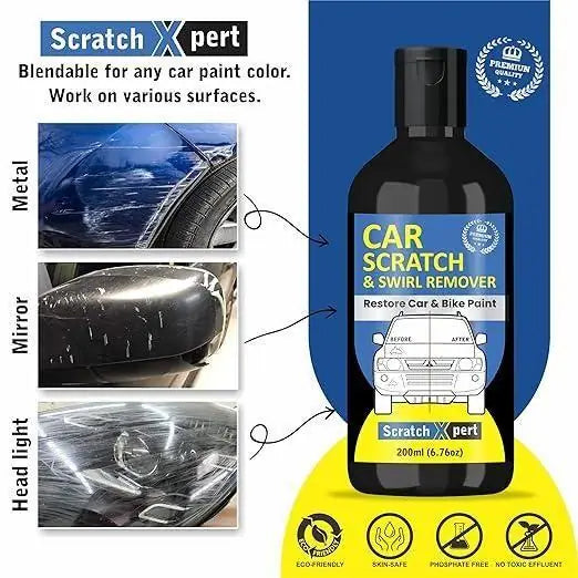 Car Body Scratch Remover And Repair Polishing Cream Kit With Sponge 200Ml(Pack Of 2)