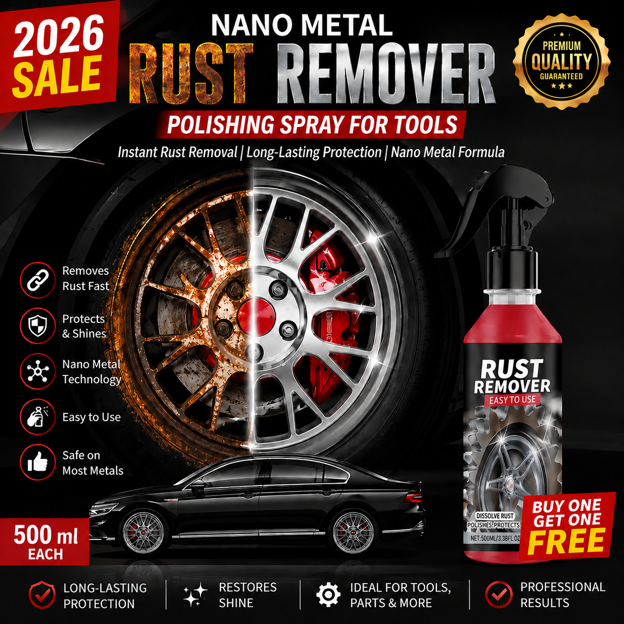 Multifunctional Metal Rust Remover (Buy 1 get 1 free)