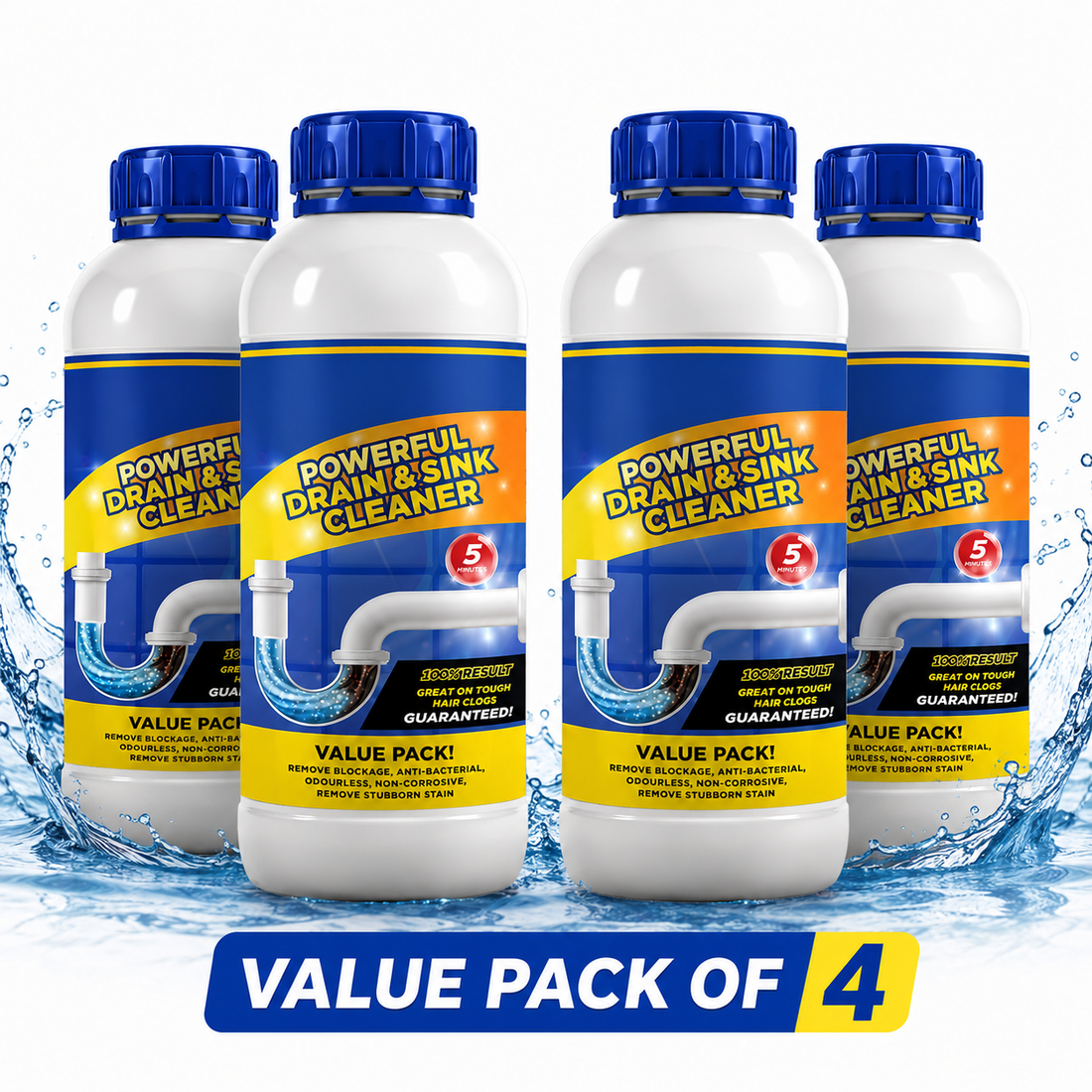 Powerful Drain & Sink Cleaner 100gms (Pack Of 4)